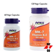 ✅READY STOCK✅ Now Foods, MK-7, Vitamin K-2, 100 mcg, 60 / 120 Veg Capsules (MK 7, K 2 / MK7, K2 / MenaQ7 / Mena Q 7)
