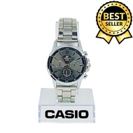 Casio Edifice 3 Chronograph Black Dial Watch for Men(Silver)