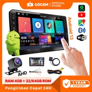 GOCAM Head Unit Android 13 Car 7/9 10 inch + Cooling Fan WiFi GPS Youtube Reverse Camera Multimedia 