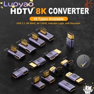 LUOYAO HDMI-compatible Converter, AF-AM LED 8K 60HZ HDTV Adapter, Monitor Projector Male to Female 4
