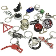 [Hesers]▨ RIM Car wheel Turbo Keychain Key Ring With Brake Discs Zinc Alloy Auto Part Model Key Ring Car Styling for Men Women Great Gifts