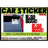 BOSS BABY ON BOARD CAR STICKER AKSESORI KERETA STICKERS
