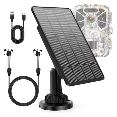 AS94-12V/1A 6V/2A Solar Panel Micro-USB+Type-C Outdoor Solar Cells Charger Solar Panels For Security