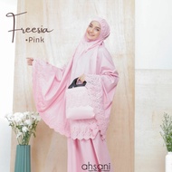 mukena katun premium renda bordir freesia by ahsani