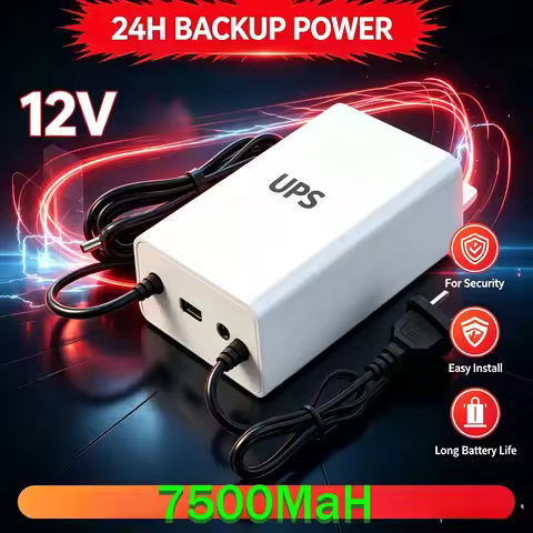 Emergency Power Outlet 7500mA Battery UPS Power Adapter Backup Battery UPS Power Supply for Security