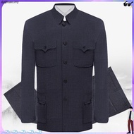 Spring Autumn Middle-aged Elderly Clothes Men Middle-aged Elderly Tops Middle-aged Clothes Elderly J