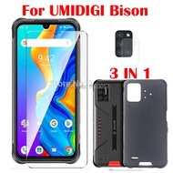 3-in-1 Soft Case + Camera Tempered Glass On UMIDIGI BISON IP68/IP69K 6.3 ScreenProtector Glass For U