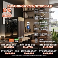 Z-GAMING RYZEN/RTXON 4.6 PC GAMING PACKAGE / 16GB DDR5 / 1TB SSD / R5 8400F + GPU OPTIONS