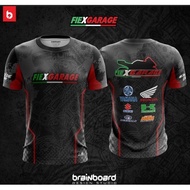 Fiex Garage Tshirt / Baju Microfiber Jersi / Jersey Sublimation / Tshirt Jersey