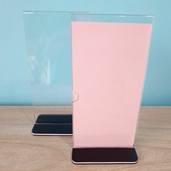 Acylic 1/3 A4 menu holder / double sided display stand / menu paper stand / brochure holder /arcylic