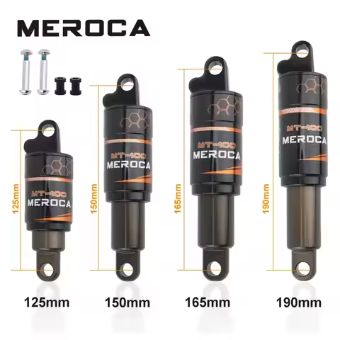 MEROCA Bicycle Rear Shock Absorber 125/150/165/190mm Electric Scooter Shock Absorber Mountain Bike O