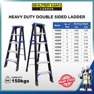 KOMADA™ Shutter Man Aluminum Heavy Duty Double Sided Ladder/Aluminum 4-14 Steps Foldable Step Ladder