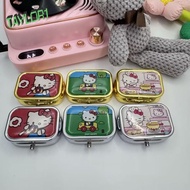 TAYLOR1 KT Cat Jewelry Box, with HD Mirror Cute Mini Pill Case, Pendants Multifunctional Key Chain Waterproof Storage Box Medicine