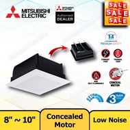 Mitsubishi 8" / 10" Ceiling Ventilation (Exhaust) Fan with Automatic Shutter