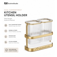 EcoIron Studio Kitchen Cutlery Chopstick Drainer Wall-mounted Pisau Rak Dapur Holder Rak Sudu Cutler