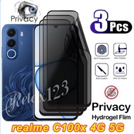 For realme C100x 4G 3PCS Anti-Privacy Hydrogel Films For Realme C100 C100i C100X realmeC100x Realme 