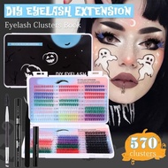 Crazy 1 Set Individual Lashes Kits Colored Lashes Clusters Kits for Eyelash Extension