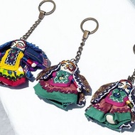 手工刺繡鑰匙圈/波希米亞風鑰匙圈-嬉皮風 印度 沙漠吉普賽女人