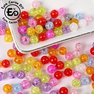 (6-20PCS) 12/14/16mm Ice Cracked Ice Full Explosion Glass Deep Broken Beads DIY Bracelet Rope Access