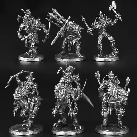 Metal Cupronickel The Troll Chief Flamen Wizard Soldier Model Action Figures Board Game Piece Orname