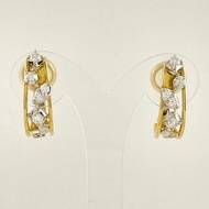 【TASAKI 田崎真珠】Meledia 設計耳環 K18 黃金 WG 耳環 YG WG 鑽石女士