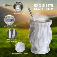 Yerba Mate Natural Gourd(   Traditional Mate Cup - 230ML) Includes 2 Bombillas (Yerba Mate Straws)