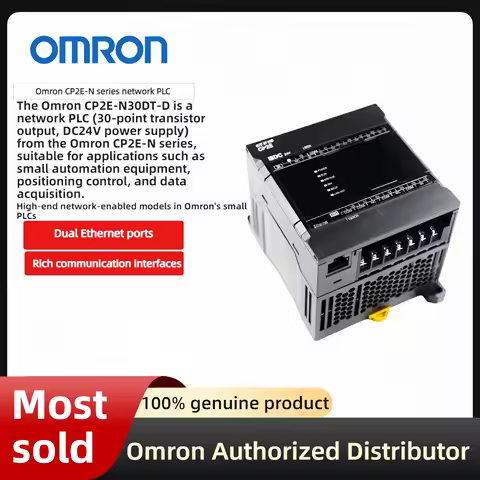 Omron PLC CP2E-N30DT-D Programmable Controller CPU Unit 30 I/O DC24V Transistor Output Ethernet PLC 