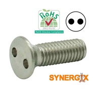 Security TWO HOLE Screw Stainless A2 (FLAT) Head Series | SF-DS02 (size M3, M4)