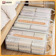  Haixin 32L/53L/ Waterproof Dustproof Transparent Foldable Storage Box Clothing Storage Large Stora