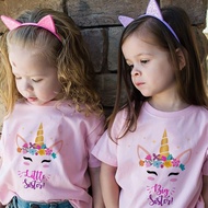 Unicorn Sisters T Shirt Family Matching Kids T-shirt Big Little Sister Tshirt