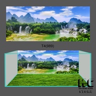 [Free Stickers+Stickers] 3D aquarium stickers Decal 3D model 989, super beautiful fish tank painting