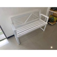 ม้านั่งเหล็กดีไซน์หรู รุ่น X-Back ทำจากเหล็กกล่อง 2x1 ชุบกัลวาไนซ์ ทนแดด ทนฝน