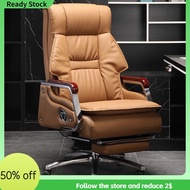 Luxury Leather Boss Chair Business Massage Chair Solid Wood Office Chair Home Lounge Chair Luxury Computer Chair