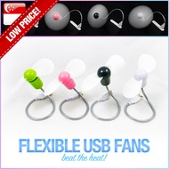 ★FLEXIBLE USB FAN★ Portable Compact Twist Turn Office Home Table Desk Singapore Local Seller Trendy Colourful Flexible 360 Degree