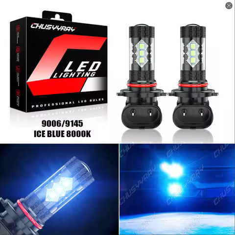 PCVBMLAUT Car lights 9006 HB4 Ice Blue LED Fog Light Bulbs For BMW E34 E46 E39 E60 E63 E64 F10 M3 M5