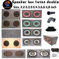 5,6,6.5,6x9 inch  twins double speaker box (6x9) 60cm-22cm-17cm) 2,2.5,3,3.5, 4, 5, 6, 6.5, 8 inch(4