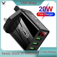5V 3.1A Charger 3USB Digital Display Fast Charge Charger Smart Phone Charging Adapter for iPhone Xia