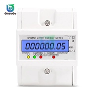 3 Phase 4 Wire Energy Meter 220/380V 5-80A  Energy Consumption kWh Meter DIN Rail Installation LCD D