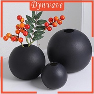 [Dynwave] Planter Flower Pot Holiday Ceramic Round Flower Vase Plant Pot Holder for Indoor