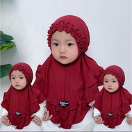 Baby hijab 0 3 6 months - 4 5 years old, curly pleated bandana, baby headscarf, baby hijab, tudung b