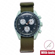 สายนาฬิกาข้อมือผ้าไนลอน Zulu สำหรับ Omega X นาฬิกา Moonswatch Planet ซีรีส์สแตนเลส20มม. เปลี่ยนสายนาฬิกาข้อมือสำหรับ Apple Watch ผู้ชายผู้หญิง