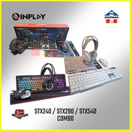 ♞,♘,♙InPlay STX240 / STX290 / STX540 Combo 4 in 1 Keyboard Mouse Headset Mousepad 4in1 Black White