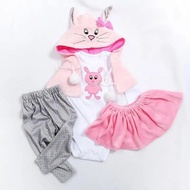 Doll clothes for 45-50cm/55-60cm reborn baby silicone doll clothing set boy girl Bebe reborn toddler