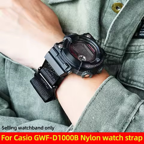 Loop design bracelet For Casio G-SHOCK 6th Frogman GWF-D1000B Nylon Canvas watchband Sports waterpro