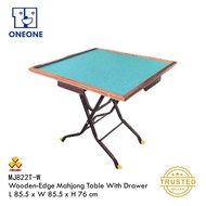 MJ822T-W Wooden-Edge Foldable Mahjong Table With Drawer - 3V