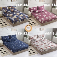 Premium Cotton Cadar 650 Threadcount Single 2in1 /Queen 4in1/King 4in1 Getah Sekeliling