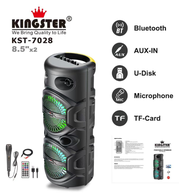 KST-7028 8.5X2 inch Portable Bluetooth Wireless Speaker Karaoke with Remote and Mic