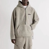 VBRT Fog FEAR OF GOD เสื้อกันหนาว ผ้าฟลีซ มีฮู้ด แต่งซิปครึ่ง XVB