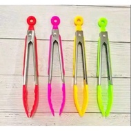 Food tongs-food tongs-Cake tongs stainless+Silicone-food tongs