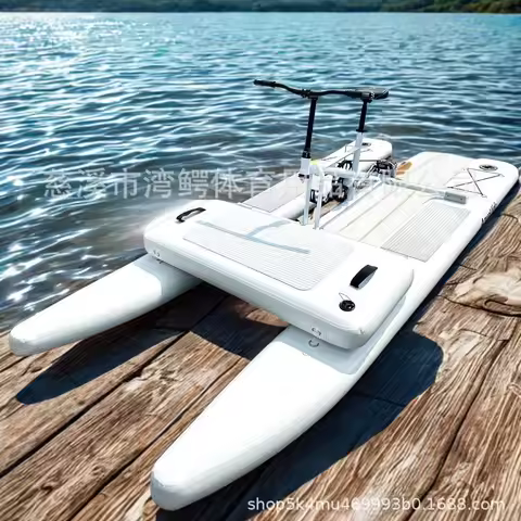 Inflatable water bike, light and portable, lake and river parent-child entertainment, pedal boat, ru